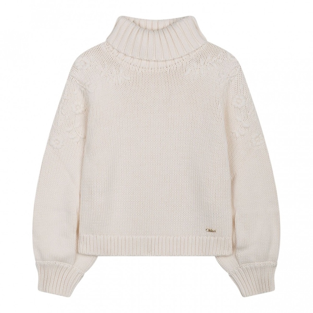 Chloe Ivory Knit Turtleneck Sweater